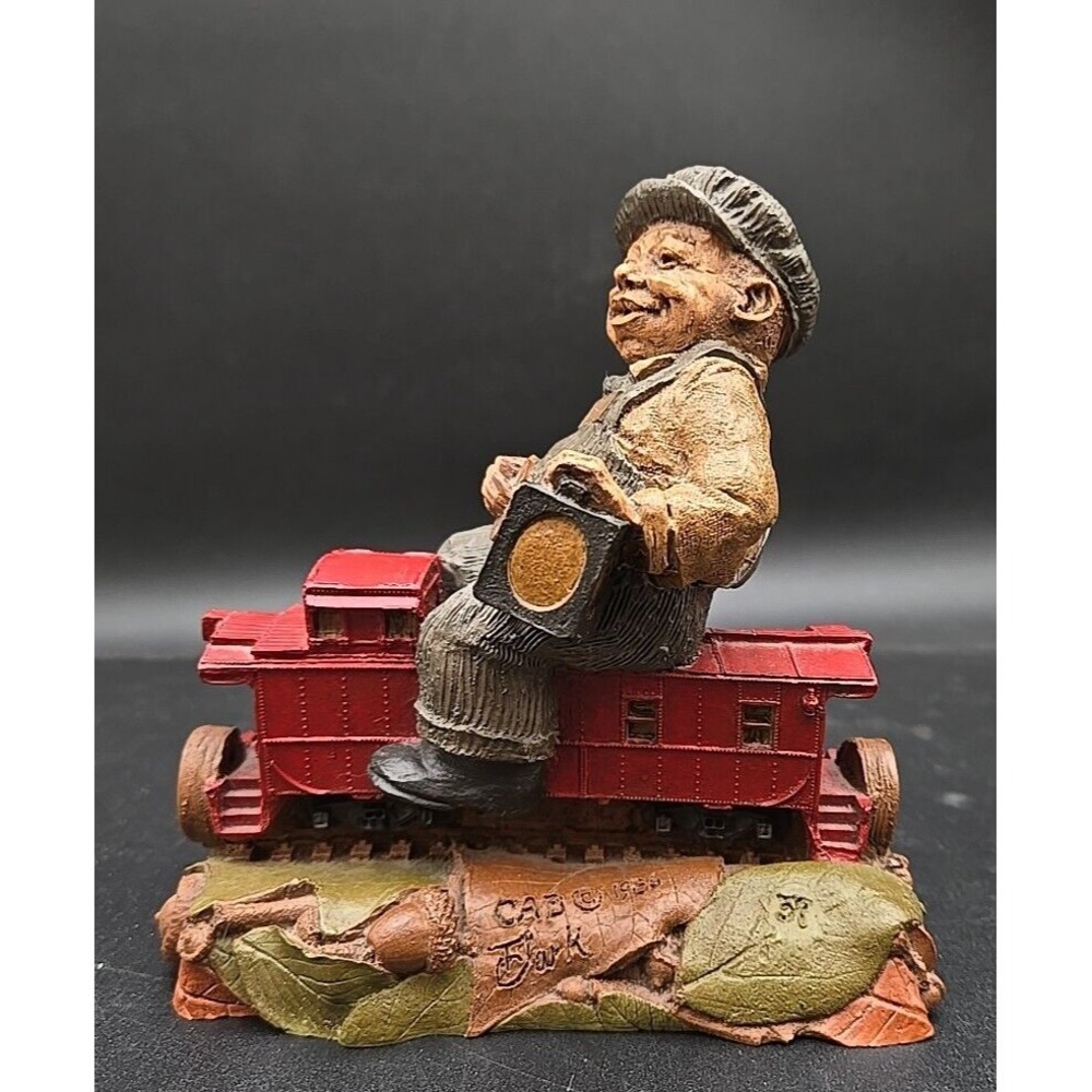 Vtg Tom Clark "CAB" Gnome Elf Old Man Coal Miner Train Railroad Figurine Decor‎